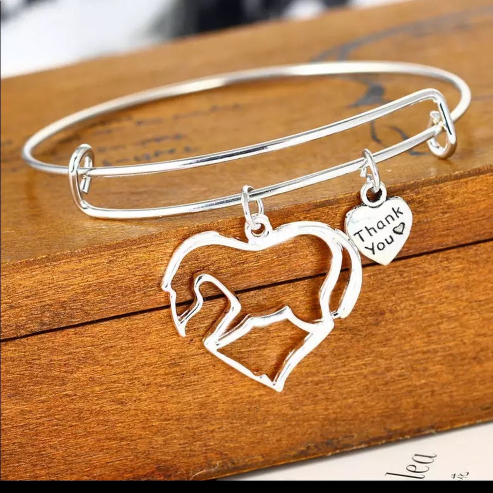Horse Pendant Charm Bracelet